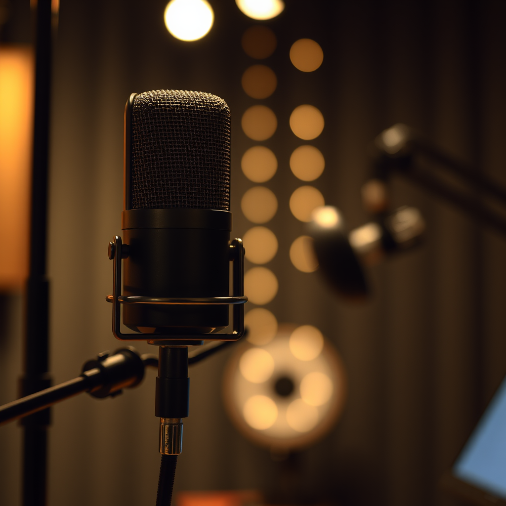 microphone in a studio